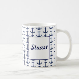Personlig Nautical Theme Mugg
