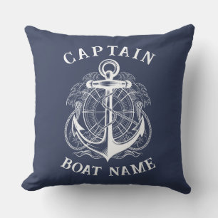 Personlig Nautilus Kapten Båt Namn Ankare Kudde