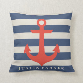 Personlig Nautisk Baby Nursery Pillow Kudde
