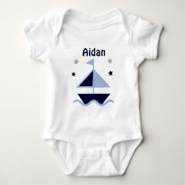 Personlig ’Nautisk sjöfart/segelbåt/marin’ baby Sh T Shirt