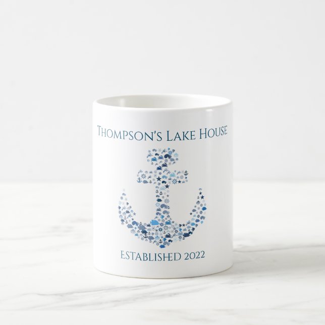 Personlig Nautiskt tema Kaffemugg (Center)