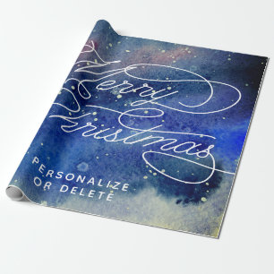 Personlig Navy Blue Big Vintage God jul Presentpapper