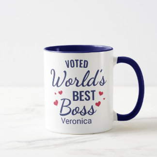 Personlig Navy Blue Voted World's Best Chef Mugg