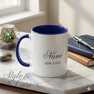 Personlig Navy Combo Anpassad Kaffe Mugg Namn