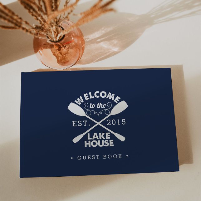 Personlig Navy & White Sjö House Gästböcker (Skapare uppladdad)