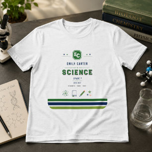Personlig Navygrön vetenskaplig skolomslag T Shirt