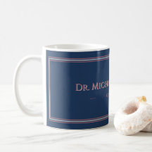 Personlig Navykopp i Roséguld med Namn - Lyxig Mug