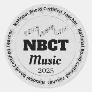 Personlig NBCT Auktoriserad Music Teacher Runt Klistermärke