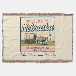Personlig Nebraska-kastfilt Filt
