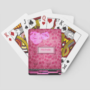 Personlig Neon Cupkaka Uppspelningskort Casinokort