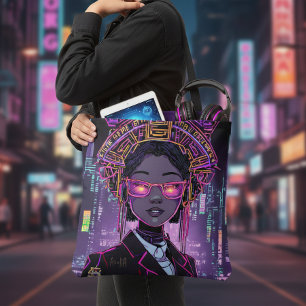 Personlig Neon Future Cyberpunk ID1028 Tygkasse