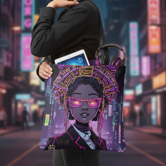 Personlig Neon Future Cyberpunk ID1028 Tygkasse (Skapare uppladdad)