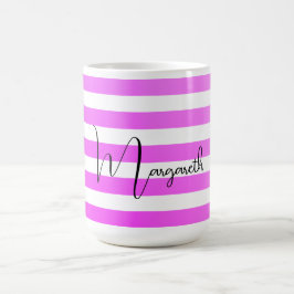 Personlig Neon Lila Gradient Rand Kaffemugg