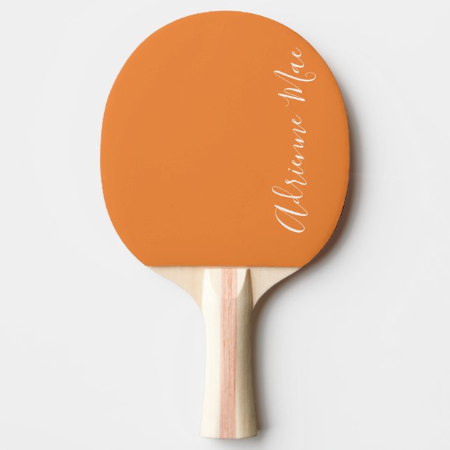 Personlig Neon Orange Ping Pong Paddle Pingisracket (Framsidan)