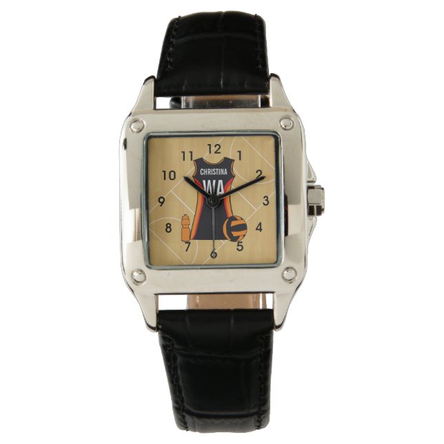 Personlig Netball Armbandsur (Framsida)