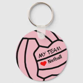Personlig Netball Boll Design Nyckelring