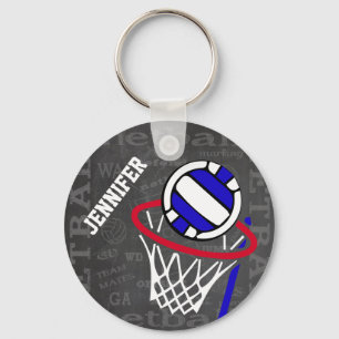 Personlig Netball Nyckelring