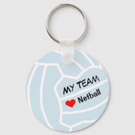 Personlig Netball Theme Boll Design Nyckelring