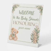 Personlig neutral bebisshower-skylt