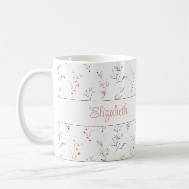 Personlig neutral botanisk namnmugg kaffemugg (Vänster)