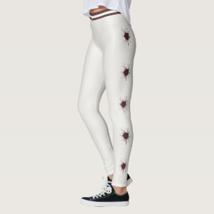Personlig neutral djup vinröd stänkskurar leggings