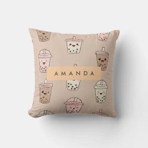 Personlig Neutralt Cute Milky Bubble Tea Kudde