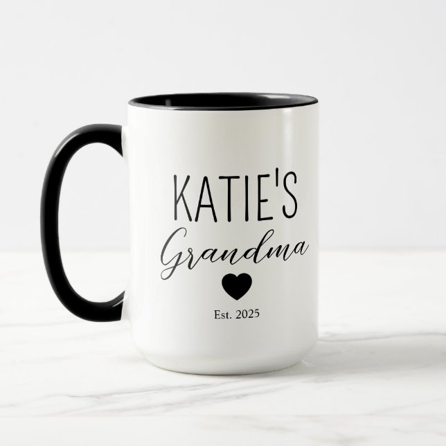 Personlig New Grandpa & Grandma Coffee Mugg Gift (Vänster)