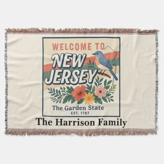 Personlig New Jersey-kastfilt Filt (Framsidan)