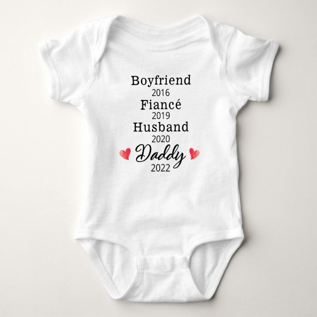 Personlig New Pappa Gravid Meddelande T Shirt (Framsida)