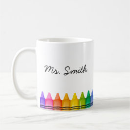 Personlig New Teacher Gift Namn Crayon Mugg
