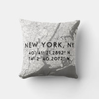 Personlig New York City Karta Black White Grått