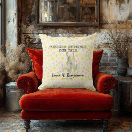 Personlig New York-horisont med prickmönster Kudde