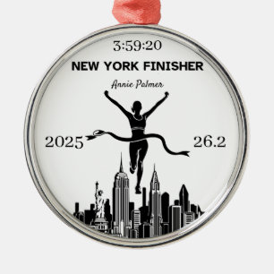 Personlig New York Marathon Finisher Ornament