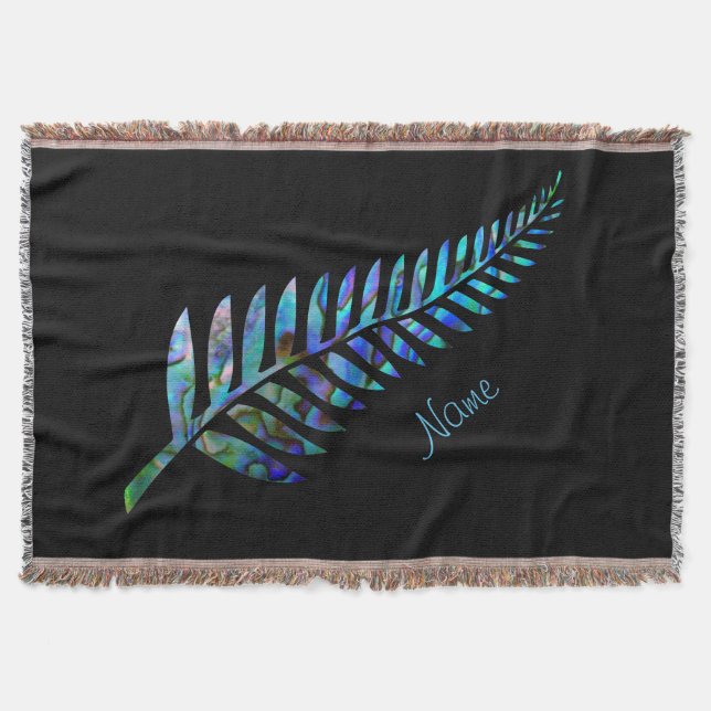 PERSONLIG NEW ZEALAND FERN PAUA FILT (Framsidan)