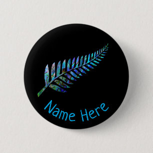 PERSONLIG NEW ZEALAND FERN PAUA KNAPP