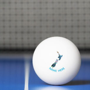 PERSONLIG NEW ZEALAND KARTA PAUA PING PONG BOLL