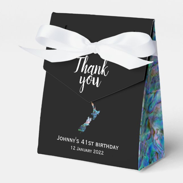 PERSONLIG NEW ZEALAND KARTA PAUA PRESENTASKAR (Framsidan Sidan)