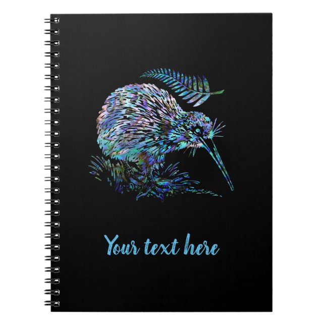 PERSONLIG NEW ZEALAND KIWI PAUA ANTECKNINGSBOK (Framsidan)