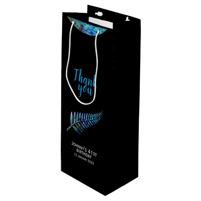 PERSONLIG NEW ZEALAND KIWI PAUA FERN (Framsidan Vinklad)