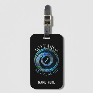 PERSONLIG NEW ZEALAND KORU PAUA LUGGAGE TAG BAGAGEBRICKA
