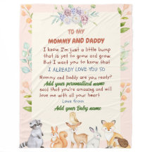 Personlig Newborn Blanket med Namn Gift