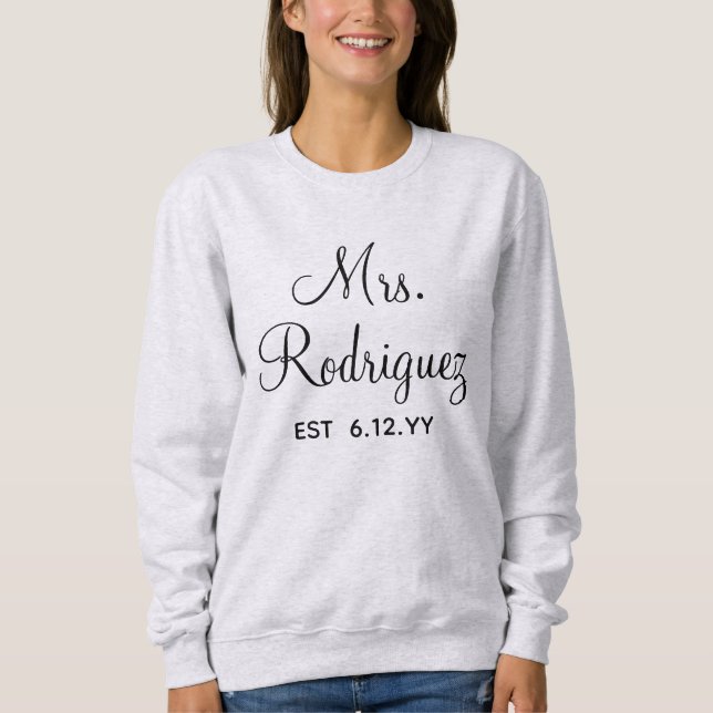 Personlig Newlyows Anpassningsbar Gift for Bride T Shirt (Framsida)