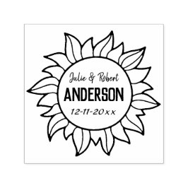 Personlig Newlyweds Bröllop Datum Sol säl Självfärgande Stämpel