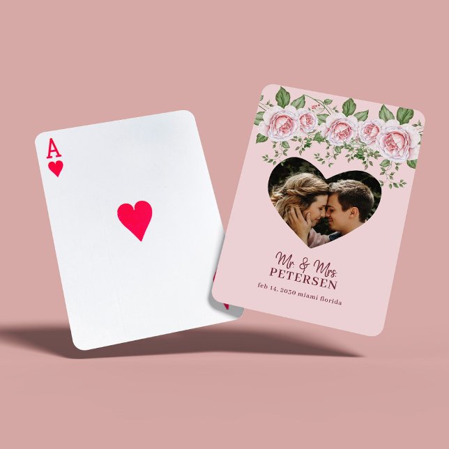 Personlig Newlyweets fotobröllopsförmån Casinokort (Skapare uppladdad)