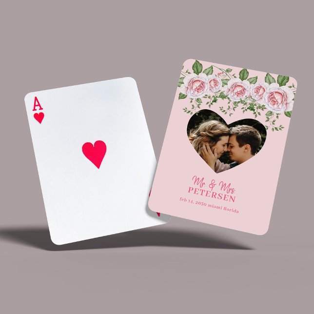 Personlig Newlyweets fotobröllopsförmån Casinokort (Skapare uppladdad)