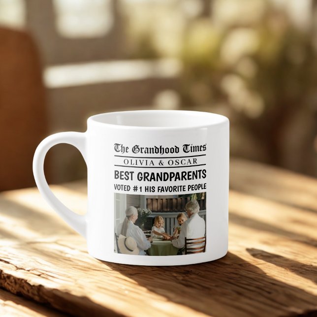 Personlig Newspaper | Bästa farmor Espressomugg (Skapare uppladdad)