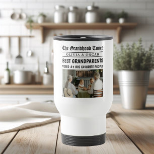 Personlig Newspaper Bästa morföräldrar Gift Resemugg