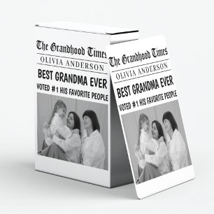 Personlig Newspaper   Best Grandma Gift Casinokort