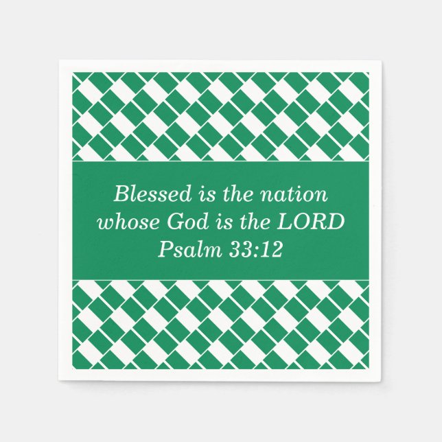 Personlig NIGERIA FLAGGA Christian Pappersservett (Framsidan)