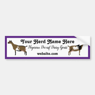 Personlig Nigerian Dwarf Dairy Goat Bildekal